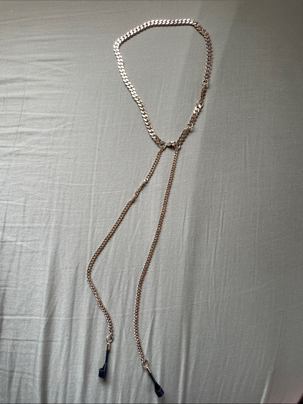 Gold-Tone Curb Chain AirPod Lanyard Necklace